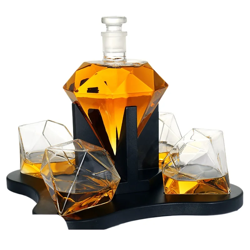 

Wine set, new model, diamond set, wine dispenser, borosilicate glass.