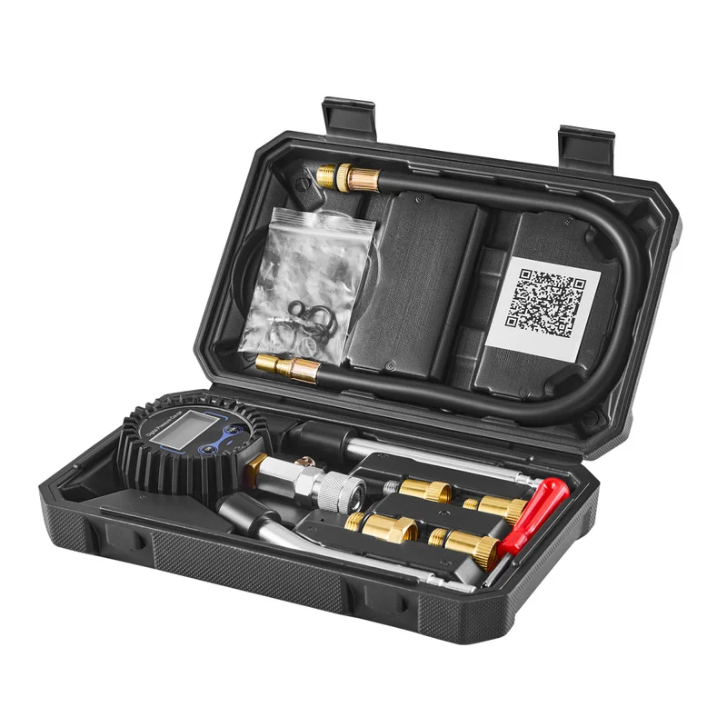 Engine Cylinder Compression Tester Kit,Pressure Gauge Range Of 10-200 PSI，For Automotive Cars And Motorcycles.