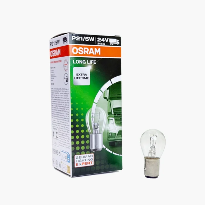 OSRAM S25 HALOGENLAMPE 7528L 12V P21/5W DOPPELKONTAKT BLINKLICHT BREMSSTOPP-RÜCKLICHT LAMPE LANGE LEBENSDAUER E1 AUTOBELEUCHTUNG