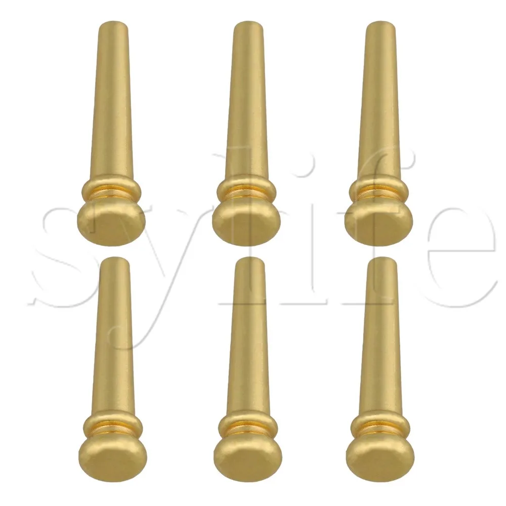 Gold Beautiful Brass Guitar Bridge Pins/End PIN Set