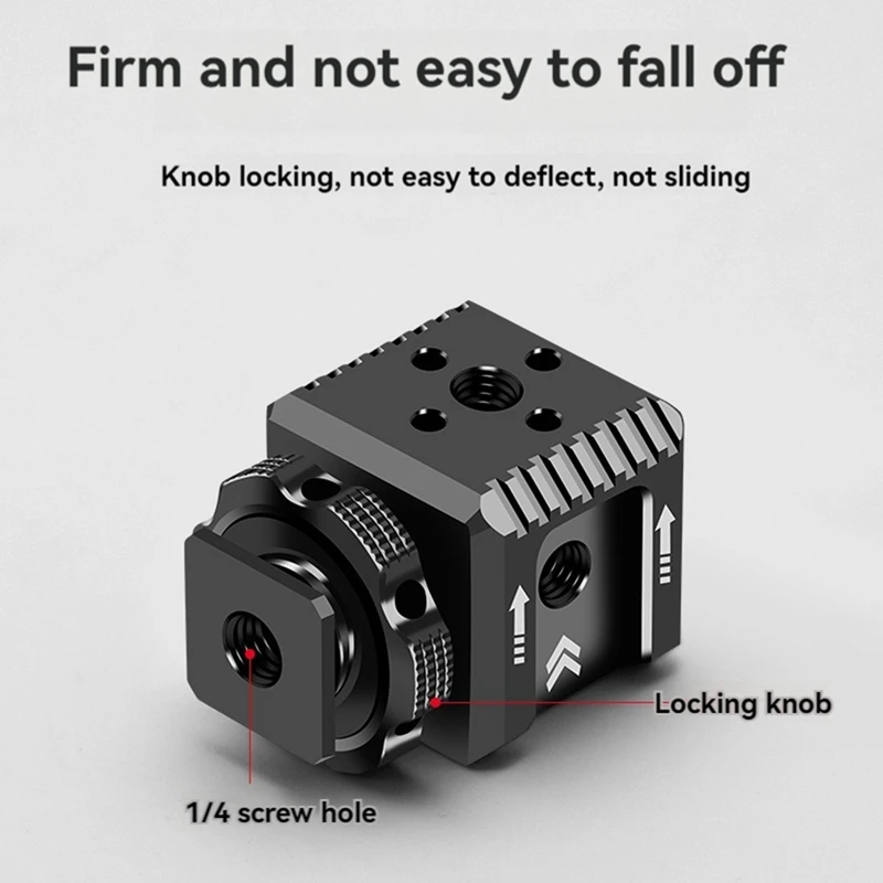 Bnvn-triple adaptor dudukan sepatu, dudukan braket cahaya pengisi mikrofon dasar Monitor Arri 1/4 lubang panas untuk kamera SLR