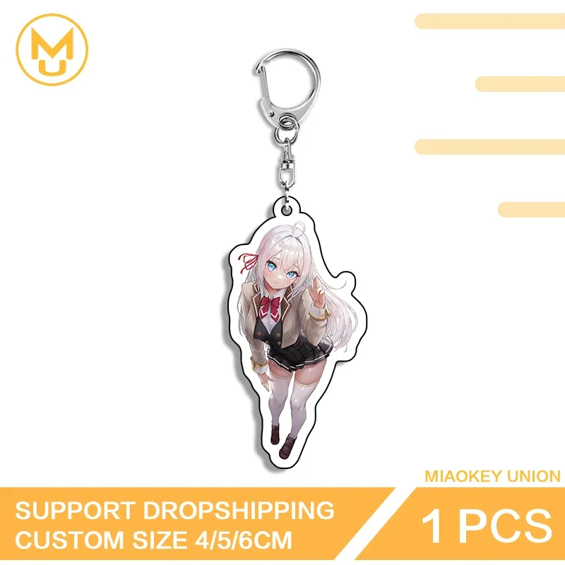 Alya Beautiful Anime Figure Artistic Amusing Unique Double Sided Acrylic Keychain For Backpack Clothes Hat Jewelry Gifts