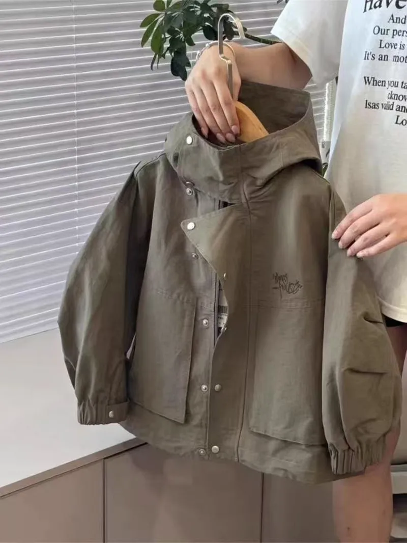 Girls' Jacket Spring and Autumn 2026 New Fashionable Hoodie Big Children's Casual Thin Wind Coat 110-170cm
