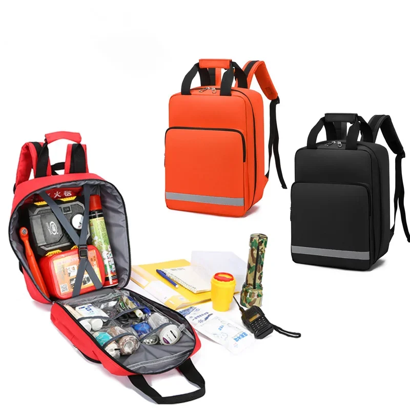 Multi Layer Storage Pack Waterproof First Aid Kit With 900D Tear Resistant Large Capacity Outdoor First Aid Kits Backpack