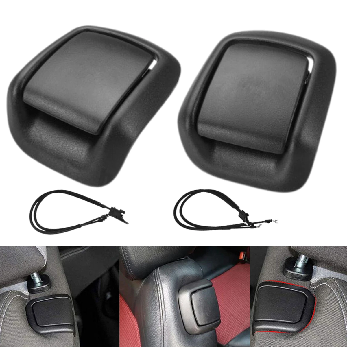 For Ford Fiesta MK5 MK6 3 Door 2001-2008 RH & Front Left/Right Hand Seat Tilt Handle + Cable 1441166 +1417520 1441167+1417521