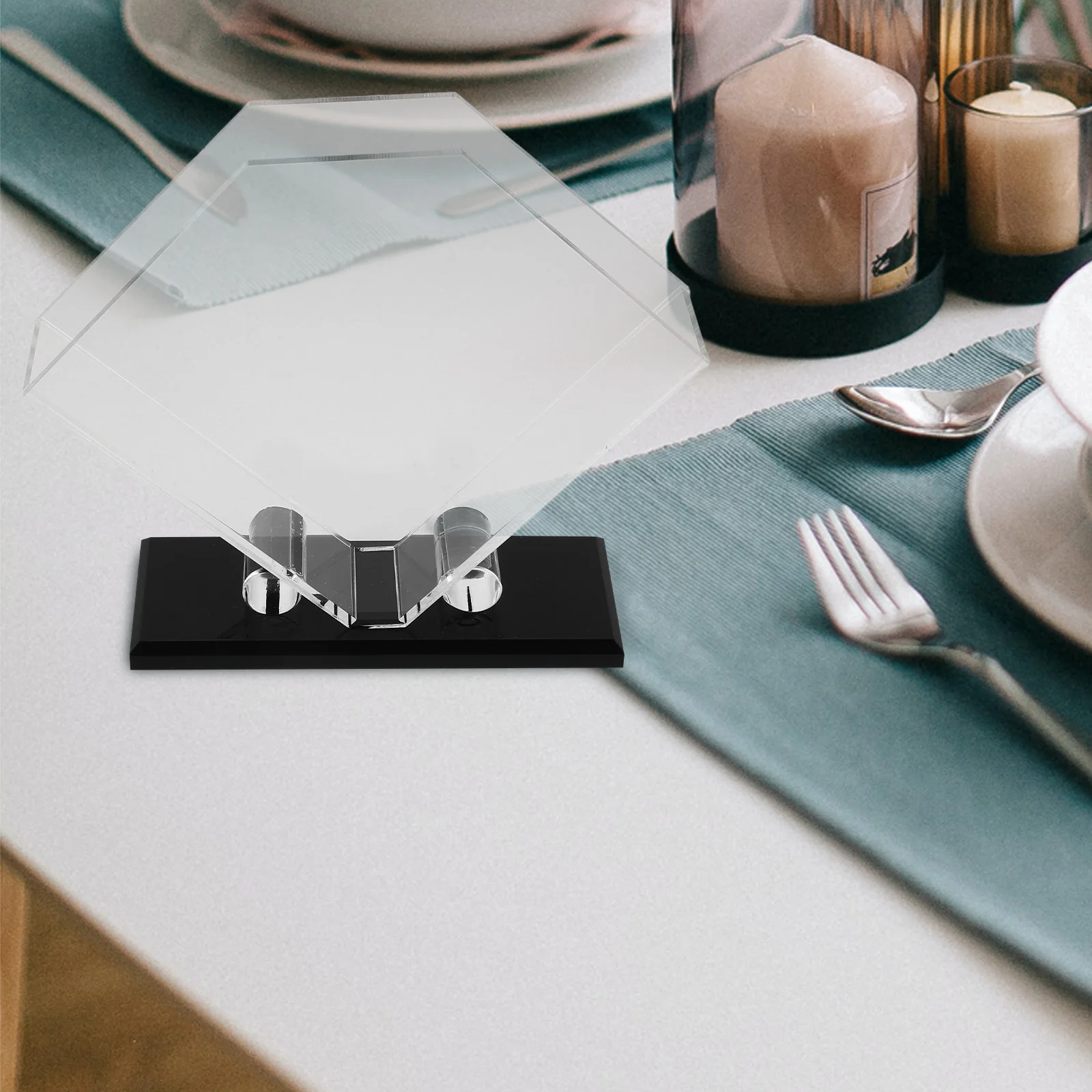 

Acrylic Napkin Holder Clear Modern Tabletop Tissue Dispenser For Kitchen Bathroom Cafe Restaurant Paper Napkin Storage