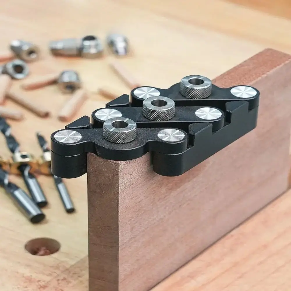 Compact Precision Woodworking Center Locator Straight Holes Puncher Wood Panel Joints Antirust Fast Punching Locator Carpentry