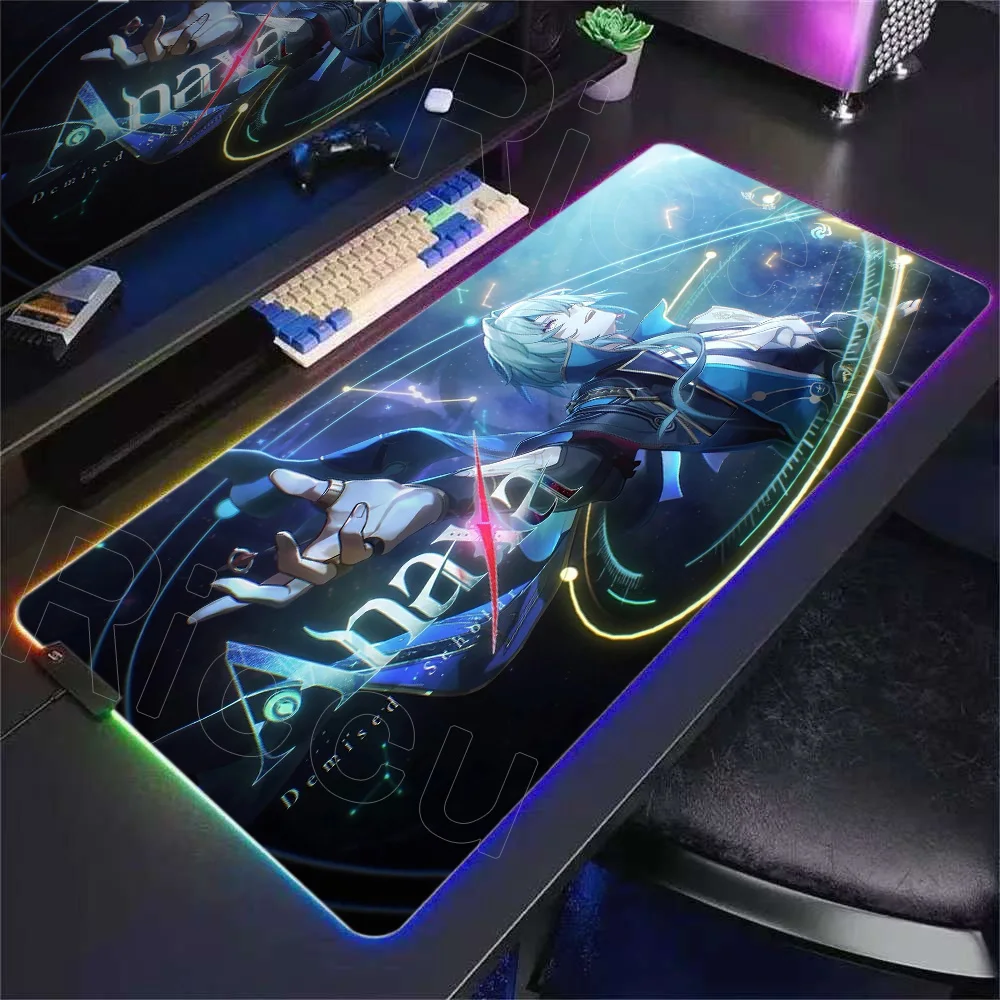 New Chrysos Heir RGB Mouse Pad Honkai Star Rail Cerydra Hysilens Large Computer Office Game Table Mats Gaming Keyboard Mousepads