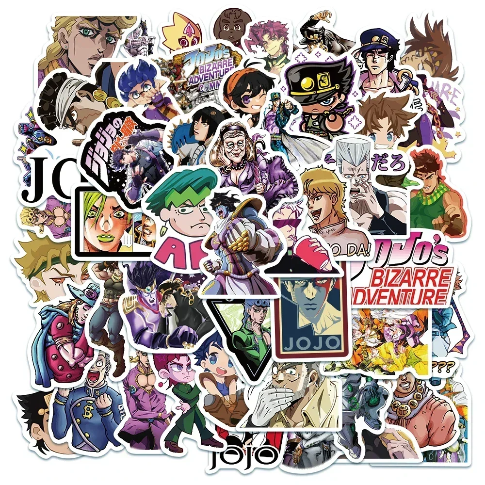 50pcs Anime JoJos Bizarre Adventure Stickers Cartoon Decals for DIY Guitar Suitcase Skateboard Laptop Phone Decals Stickers