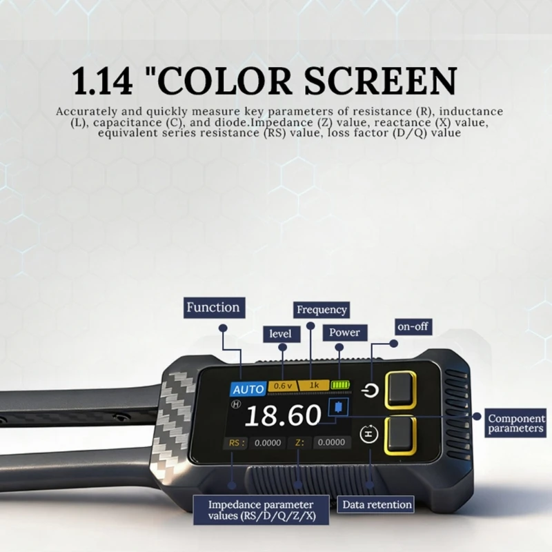 

Y6GD JD1795 10 кГц измерительный пинцет, автоматическое распознавание компонентов, интеллектуальный тестер, тестер емкости,