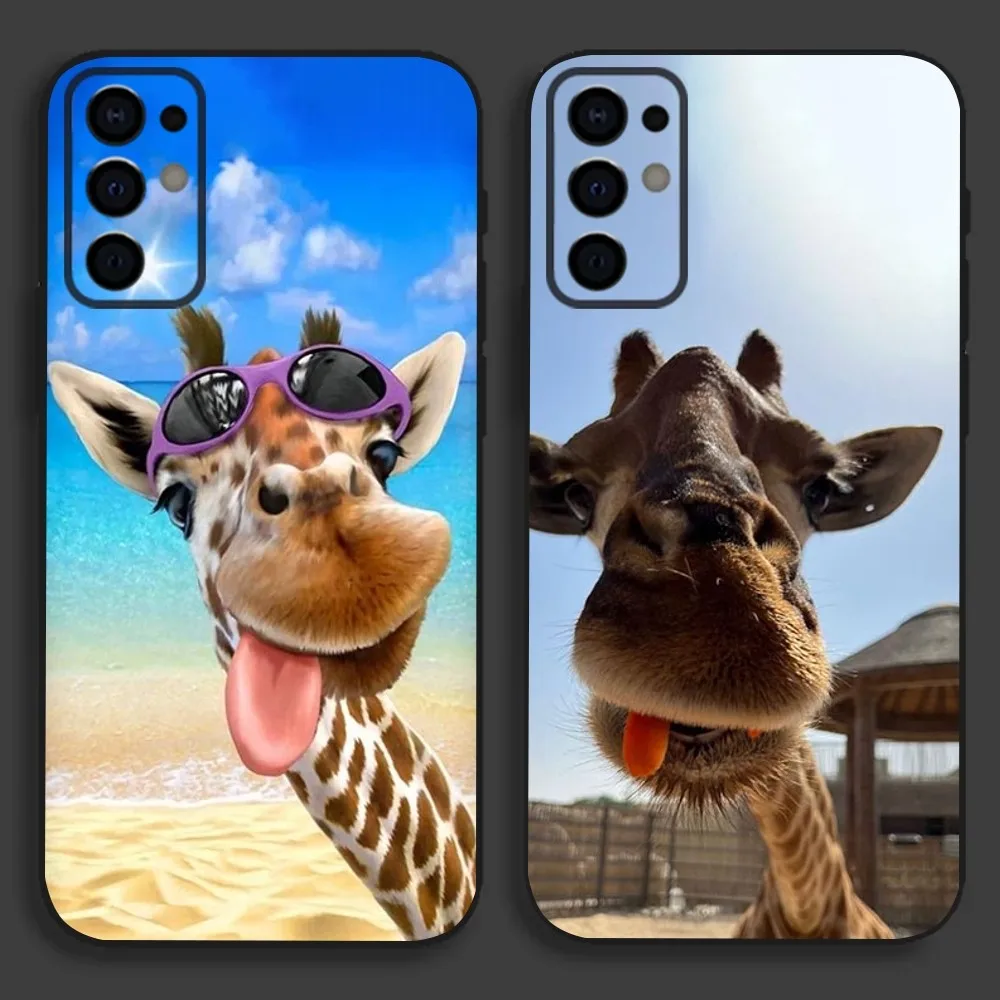 

Giraffe Animal Funny Phone Case For Samsung S24,S21,S22,S23,S30,Ultra,S20,Plus,Fe,Lite,Note,10,9,5G Black Soft Cover