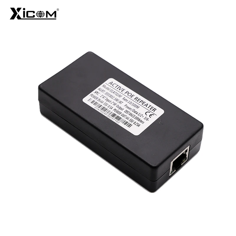 NVR IP 카메라 AP IP용 POE 확장기, IEEE 802.3af 표준 기가100 미터 POE 리피터, 2 포트, 100Mbps, 1000Mbps