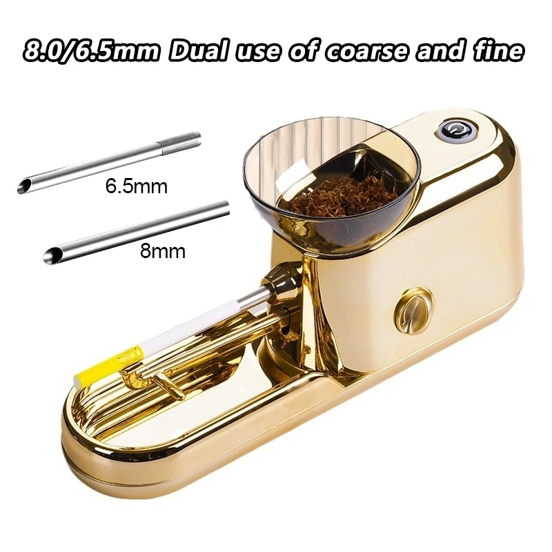 

6.5mm 8mm Dual-purpose Automatic Cigaret Rolling Machine Electric Filling Maker Cigarette Joint Roll Machine Smoking Accessories