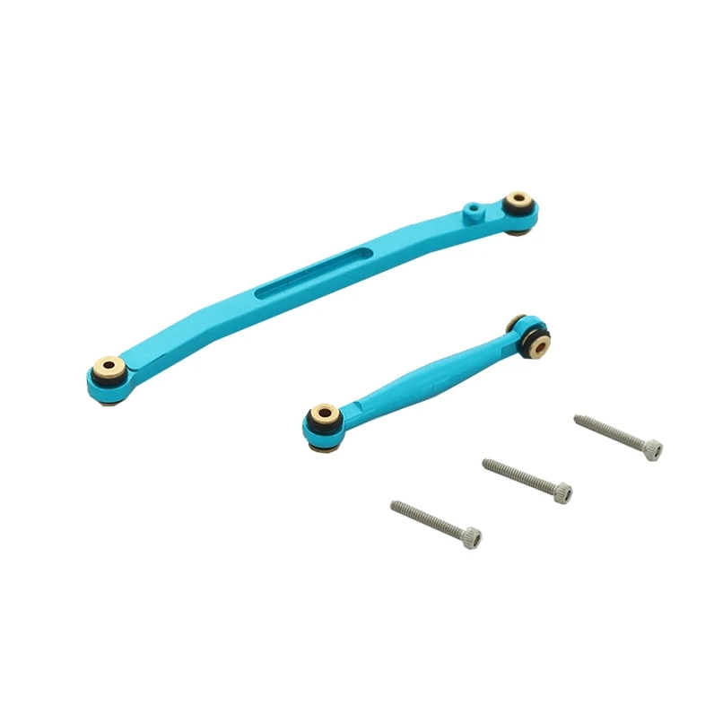 Metal Front Steering Rod Linkage Link Rod Set for Axial SCX24 90081 1/24 RC Crawler Car Upgrade Parts Accessories,Blue