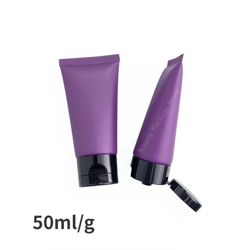 

50ml/g Cosmetic Soft Tubes Frosted Purple Cream/Lotion Bottle Cleanser Hand Cream Containers Refillable tubes