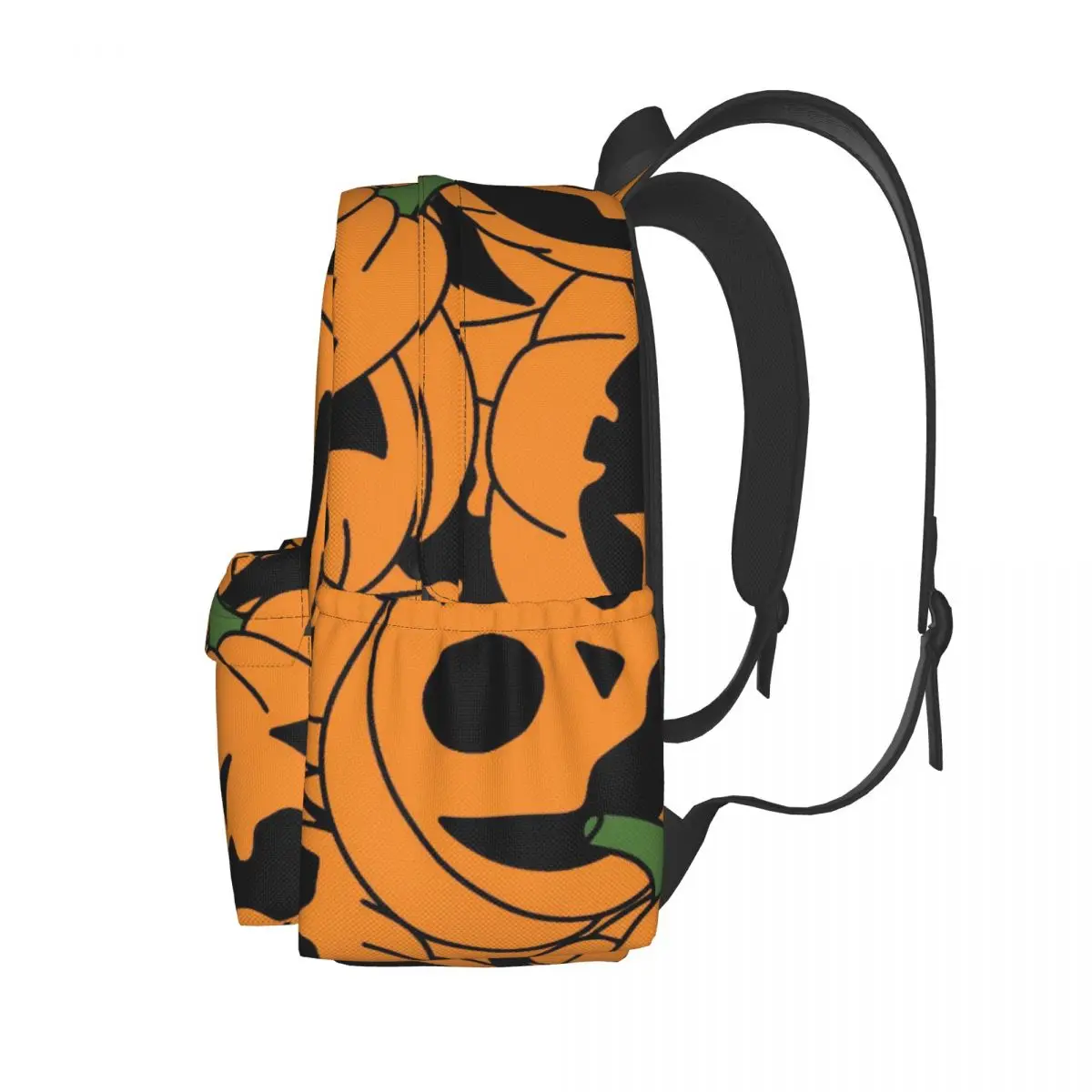 Pumpkin Pattern Print Halloween Large Capacity Student Bookbag Casual Fashion Backpack Schoolbag Travel Bag