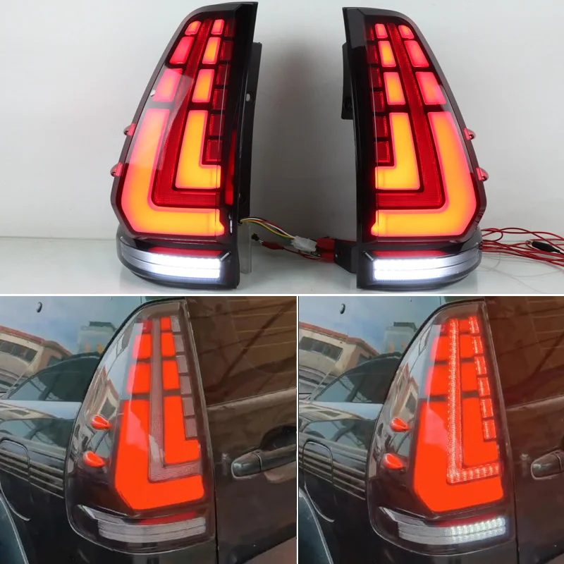 

Автомобильный светодиодный задний фонарь для Toyota Prado 120 2003 - 2009 FJ120, задний фонарь, стоп-сигнал, фонарь заднего хода, динамический сигнал поворота, задние фонари