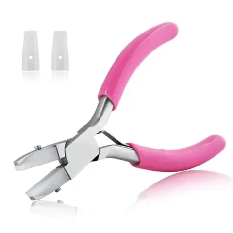 3.5-Inch Double Nylon Flat Jaw Pliers for Jewelry Making Flat Nylon Jaw Pliers Small Plier Soft Jaws Plier Ring Bending Tool Je