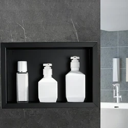 Black ple Installation Stainless Steel Shower Caddies Shelf For Organized Bathroom Shower Niche