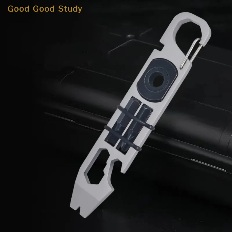 Outdoor Stainless Steel Camping Gear Ratchet Screwdriver Pocket Pry Bar With Wrench Bottle Opener EDC Multifunctional Tool