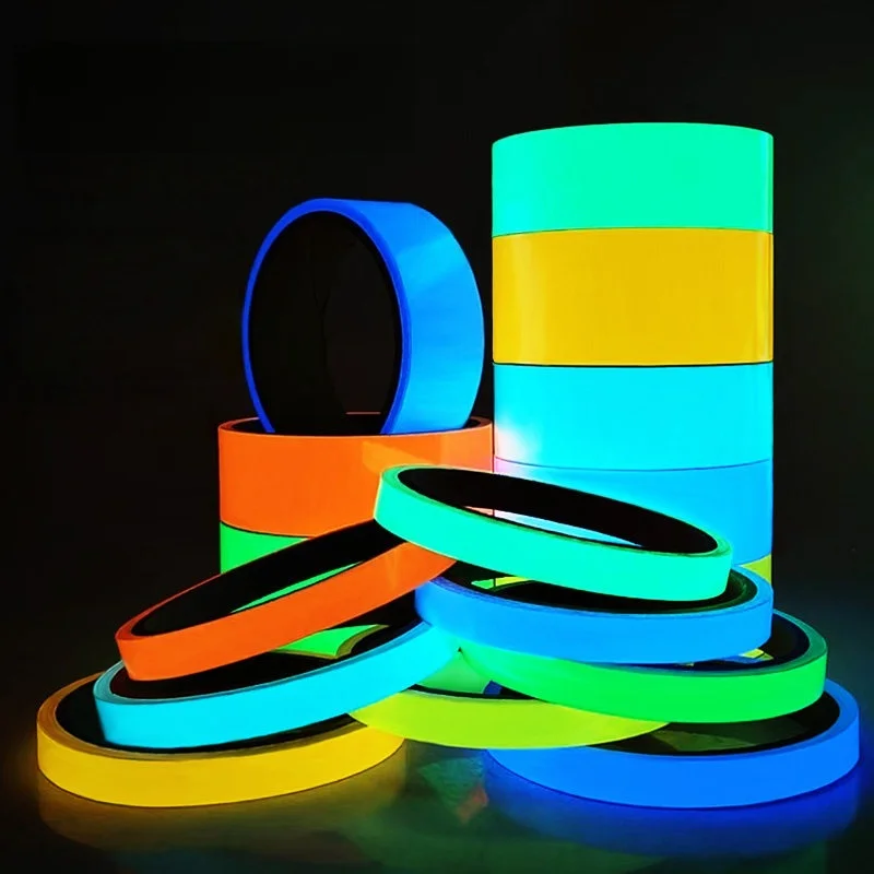 1 Roll/3m Colored Glow-in-the-Dark Tape, Fluorescent Stage, Self-Luminous Warning Stickers, Party Atmosphere Decoration