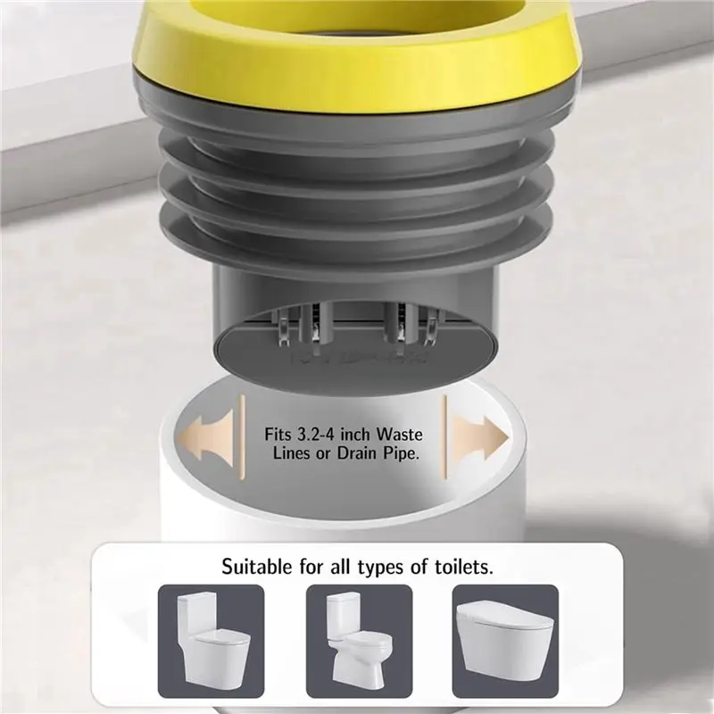 DT17 4PCS Toilet Flanges Wax Rings with Prevent Backflow Valve, Thick Wax Bowl Ring for 3.2-4 Inch Waste Lines