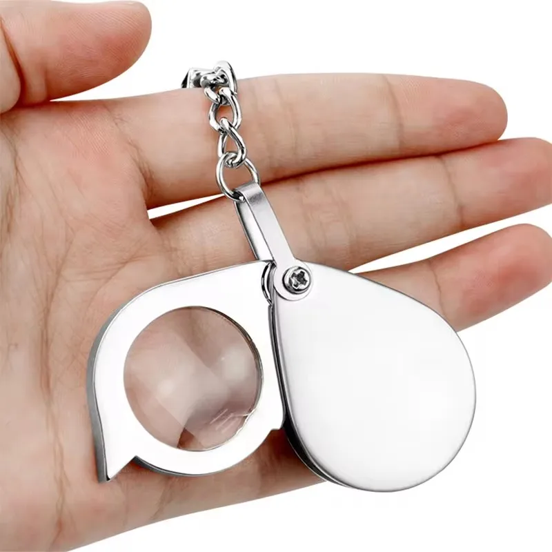 Imagem -06 - Mini Jóias Magnifier Keychain Anel de Jóias para Leitura Ciência Hobby Books e Moedas 20x 30x