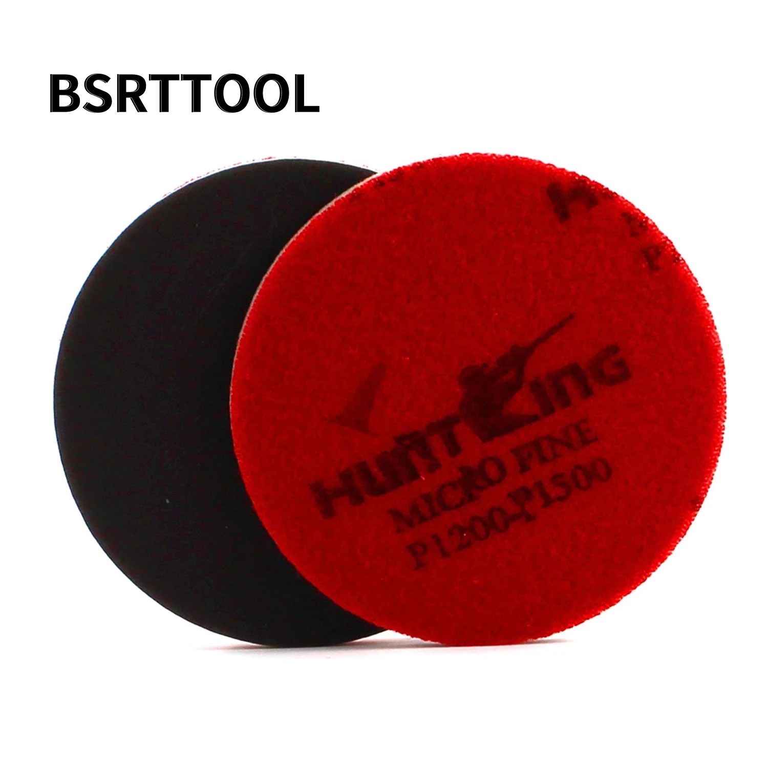 Bsrttool 2 peça conjunto de combinação 5 Polegada almofada de espuma polimento vermelho carro redondo disco abrasão polidor espuma almofada