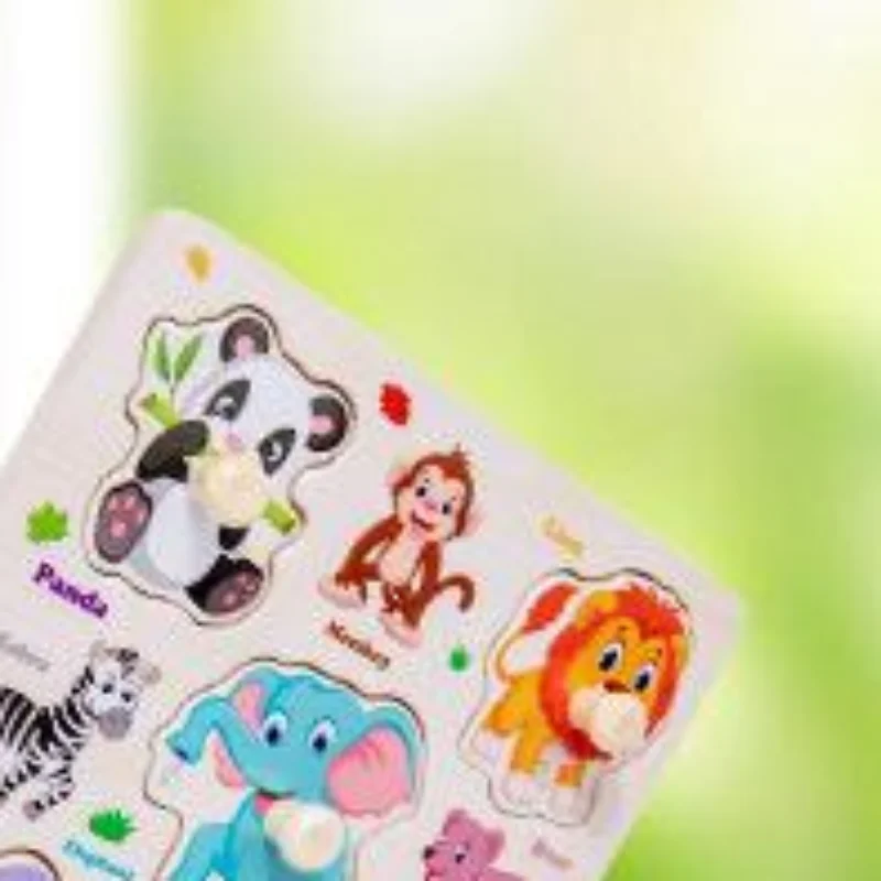Montessori Wooden Puzzles Toys For Children Hand Jigsaw Life Cognition Fish Games Parent-Child Interactive Educational Toy