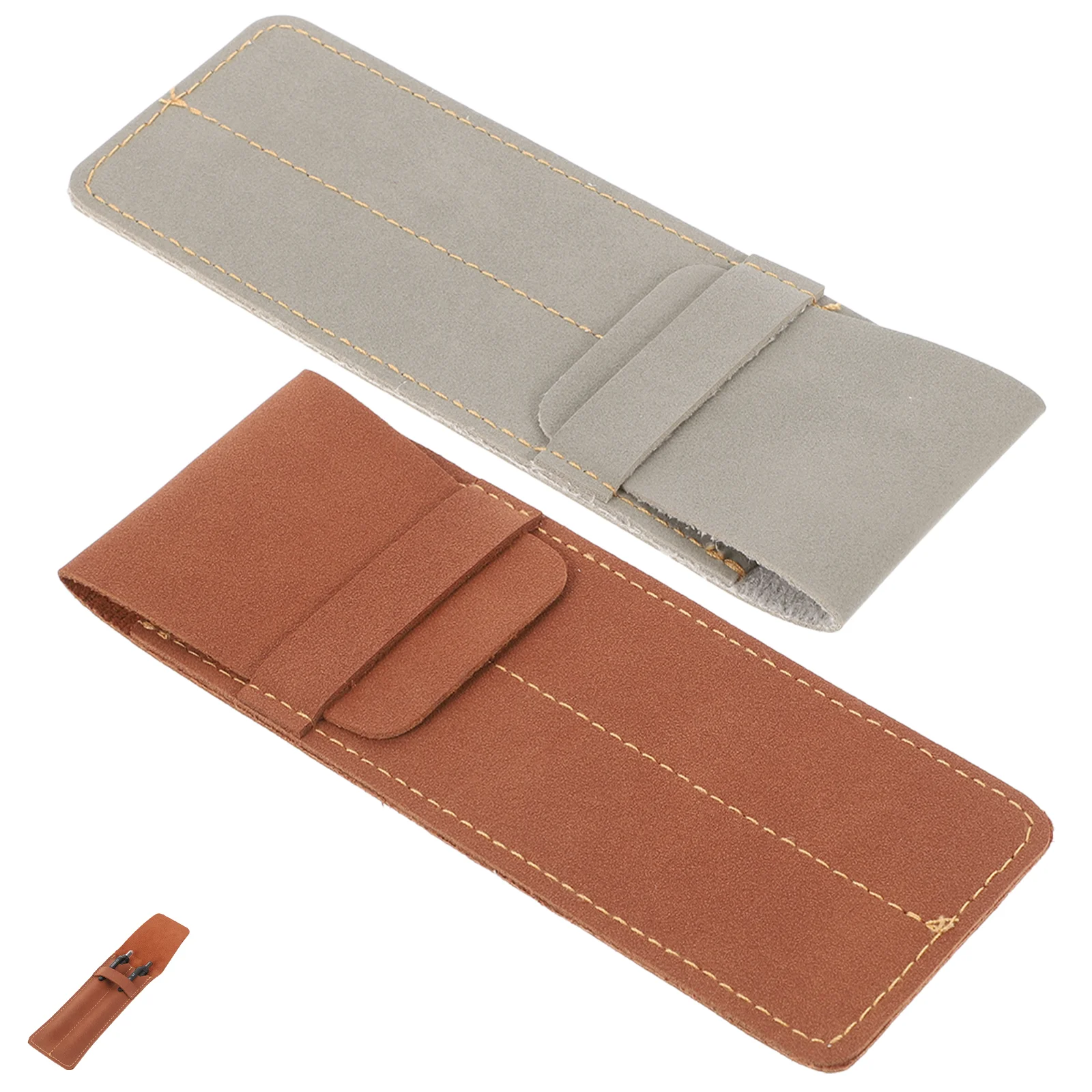

2 Pcs Cup Pen Case Holders Two Sleeve European and American Cute for Desk