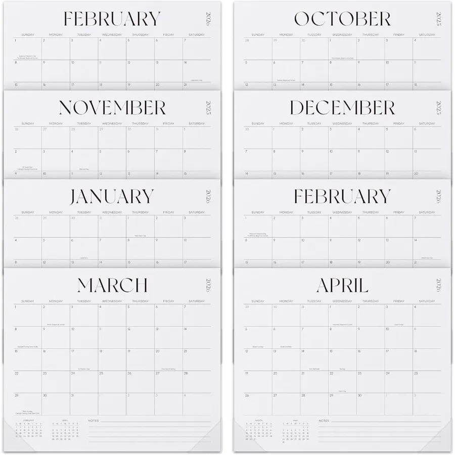 Magnetic Wall Calendar 20252026 16 Month Monthly Calendar from September 2025 to December 2026 13 x 11 Academic Fridge Calendar