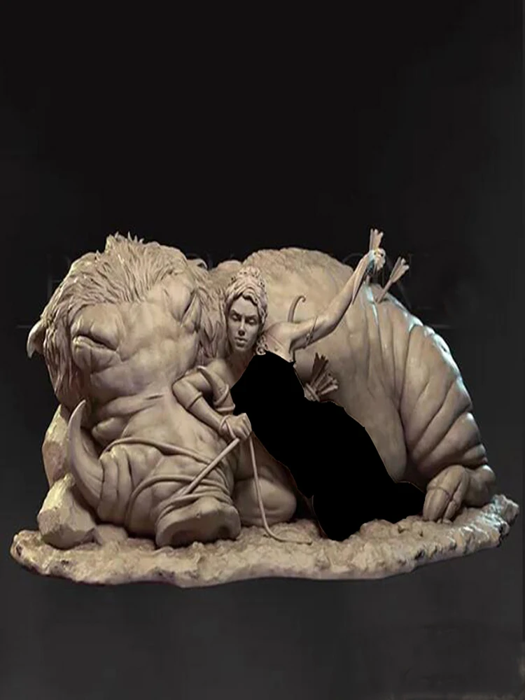 Unassambled   1/24   ancient fantasy officer soldier  Resin figure miniature model kits Unpainted