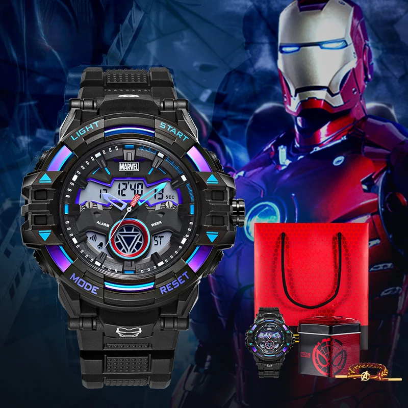 Disney Joint Energy Heart of Steel Boy Animatie Elektronische mechanische lichtgevende horloges