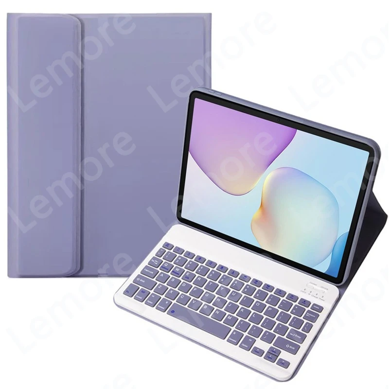 حافظة مع لوحة مفاتيح لجهاز Lenovo Idea Tab Plus 12.1 بوصة 2025 TB361ZU TB361FU ZAG70922US حافظة لوحة مفاتيح لوحية قابلة للفصل