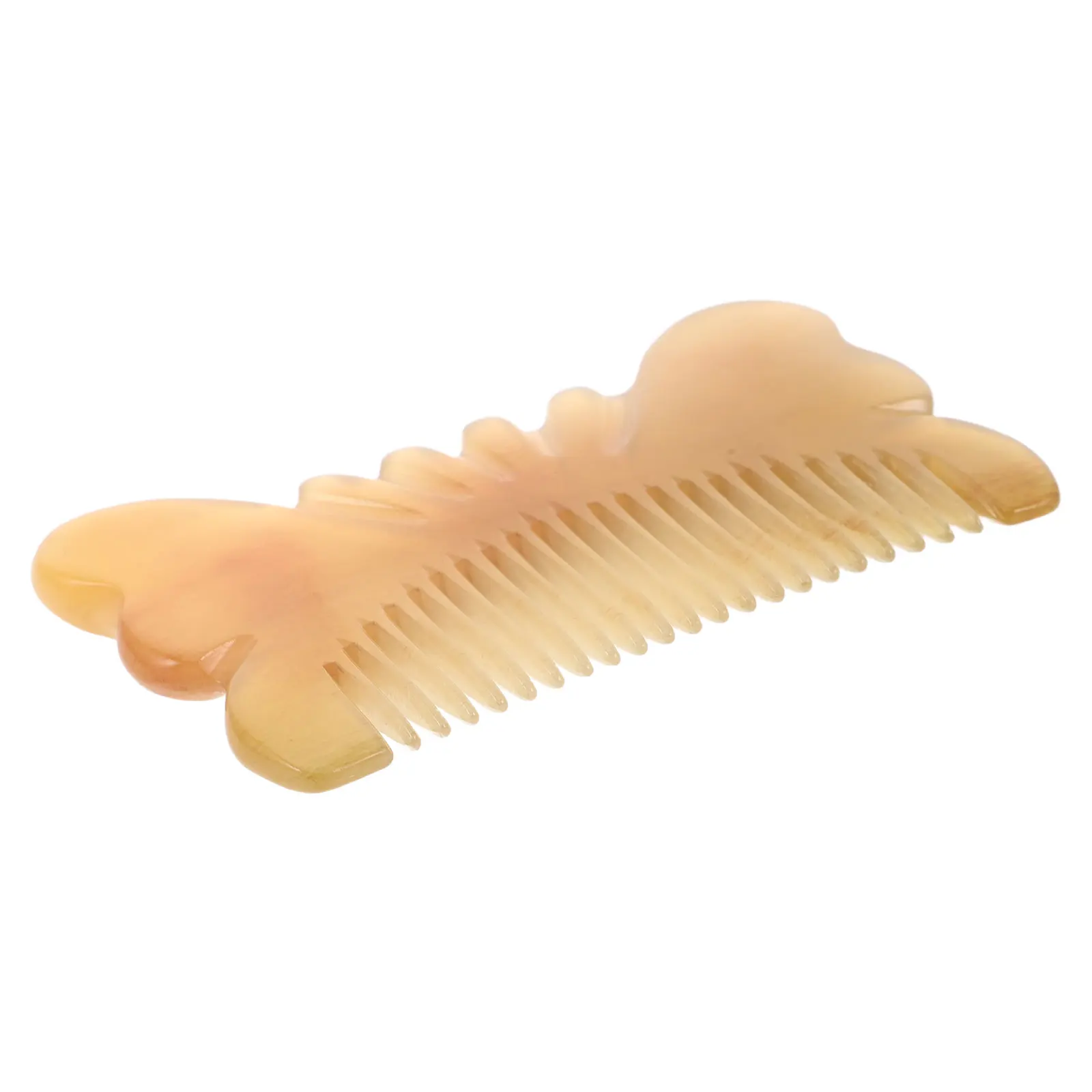 

Natural Horn Handmade Polished Thickened Wide Tooth Detangle Scalp Massage Comb Hair Care Tool for Women Travel