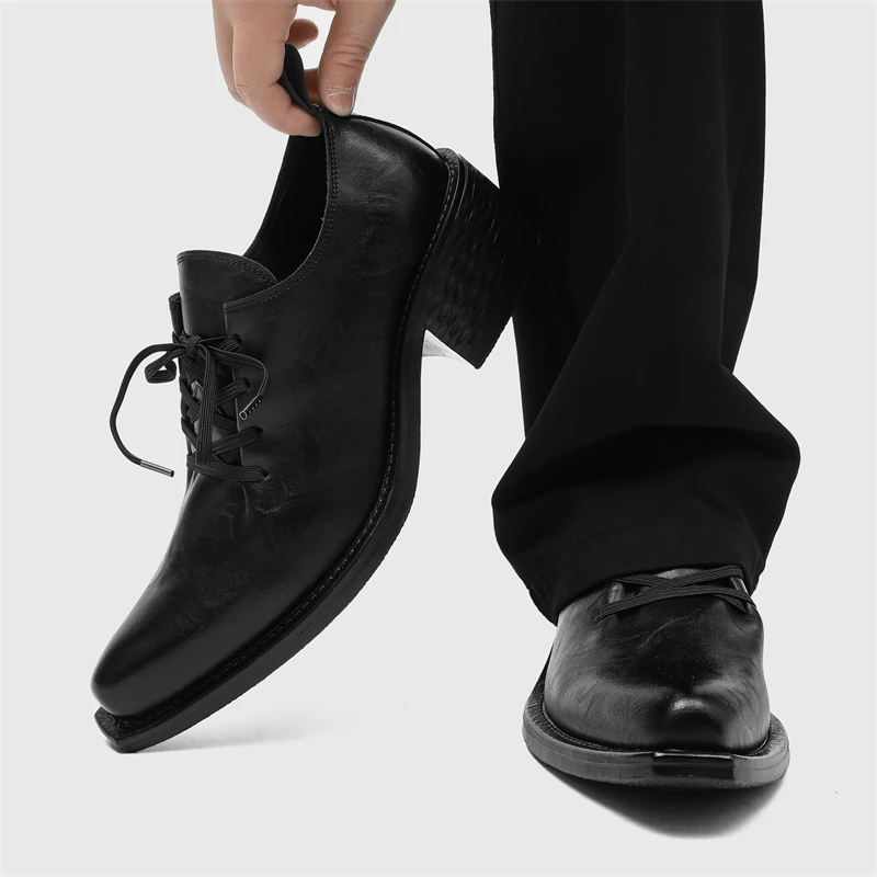 

Men's leather shoes 38-46 Luxury designer fashion style Leisure Party Daily personalized trendy shoes Hot selling Black New