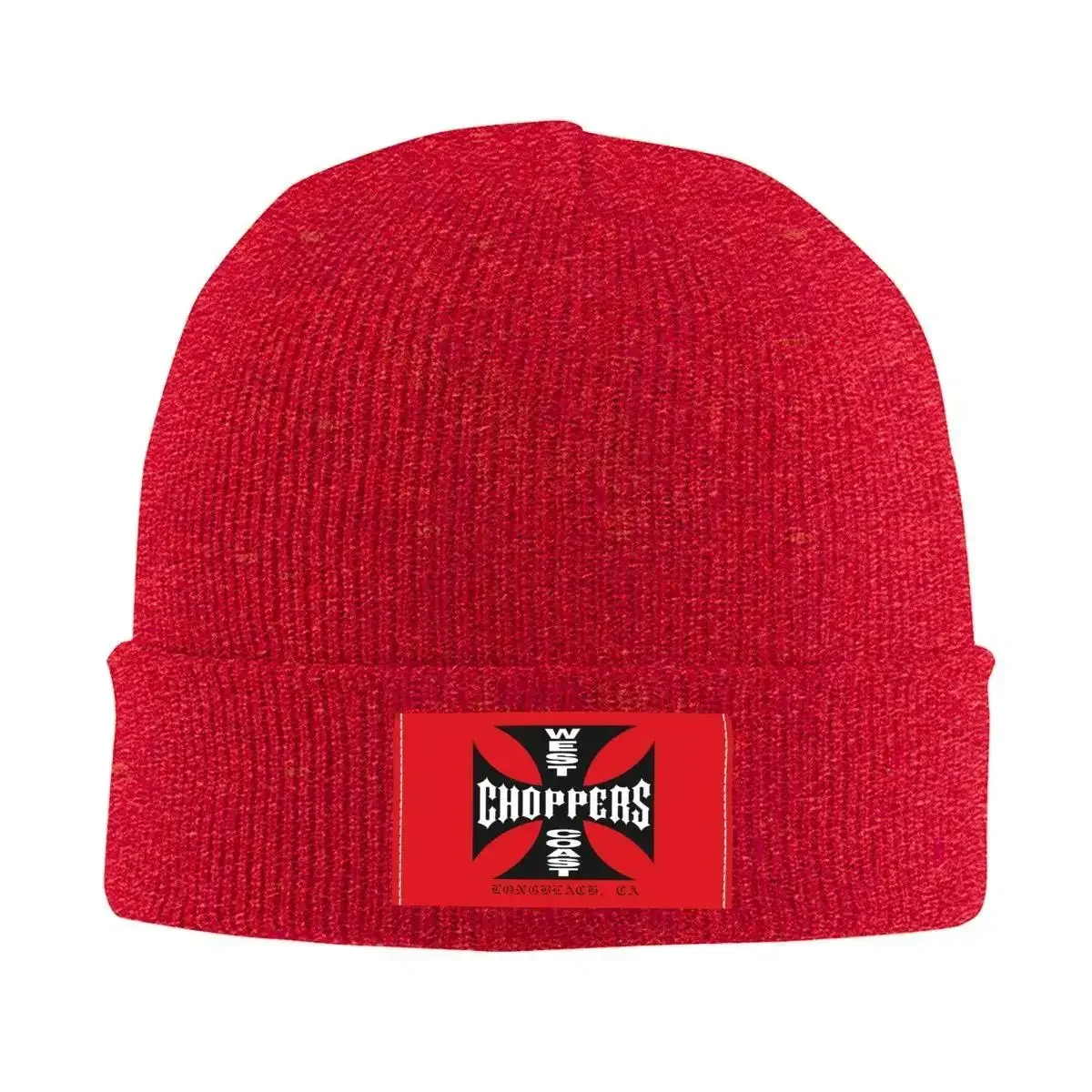 West-S-Coast-S-Chopper Iron Cross Knitted Hat for Women Men Beanie Autumn Winter Hats Warm Melon Cap