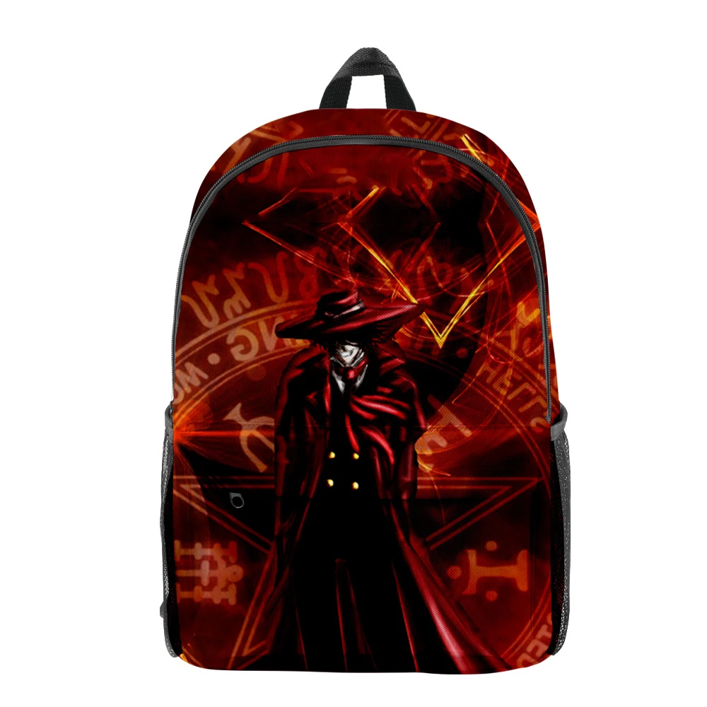 

Classic Popular Funny Hellsing pupil Bookbag Notebook Backpacks 3D Print Oxford Waterproof Boys/Girls Travel Backpacks