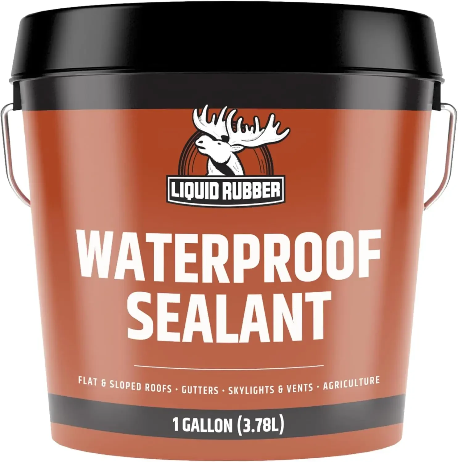 Waterproof Sealant - Multi-Surface Leak Repair Indoor & Outdoor Coating, Water-Based, Easy to Apply, Original Black,1 Gallon