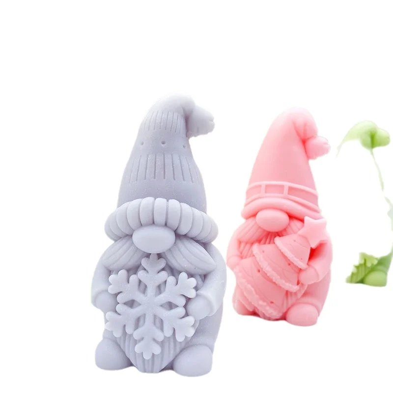 Duftkerze Silikonform DIY umarmt Baum und Schneeflocke Zwergkerze Weihnachtsdekoration kreative Backform Silikonform