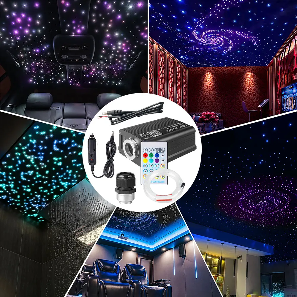 12V 16W RGBW Single Head Flashing Atmosphere Lights Sky Ceiling Light Twinkle Bluetooth APP & 28-button Remote Control