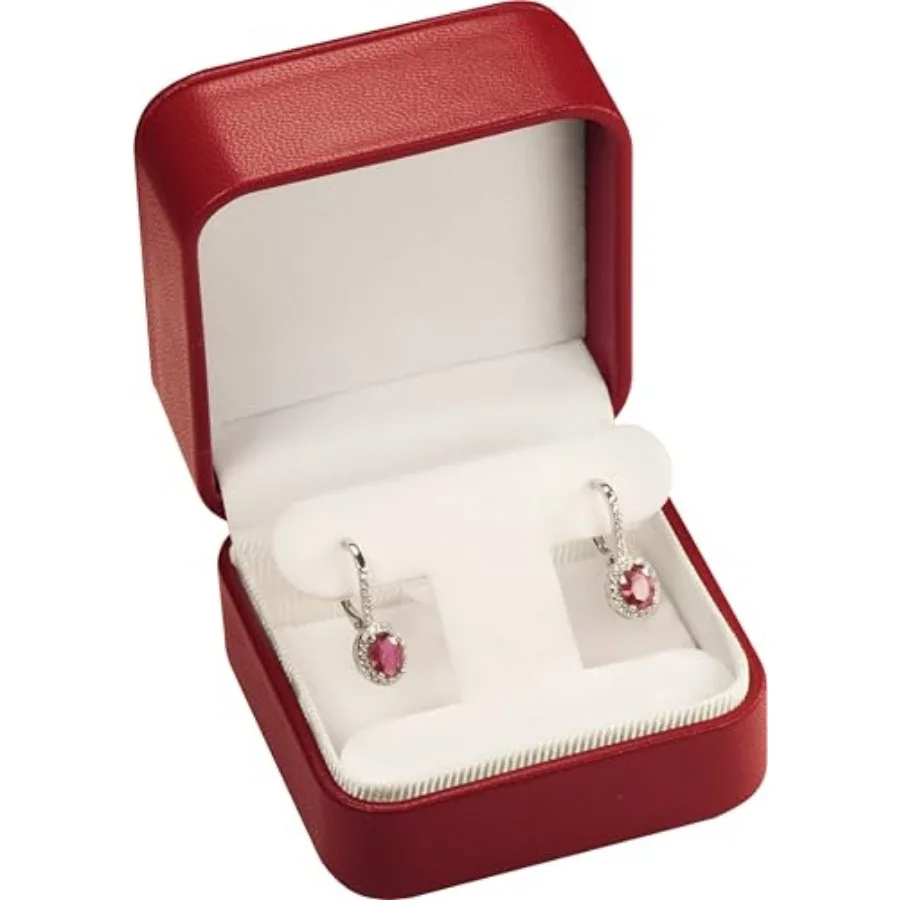 

T Style Earring Gift Box for Hoops, Dangling and Leverback Earrings Luxury PU Leather Material Multiple Use Necklace Pendant Ea