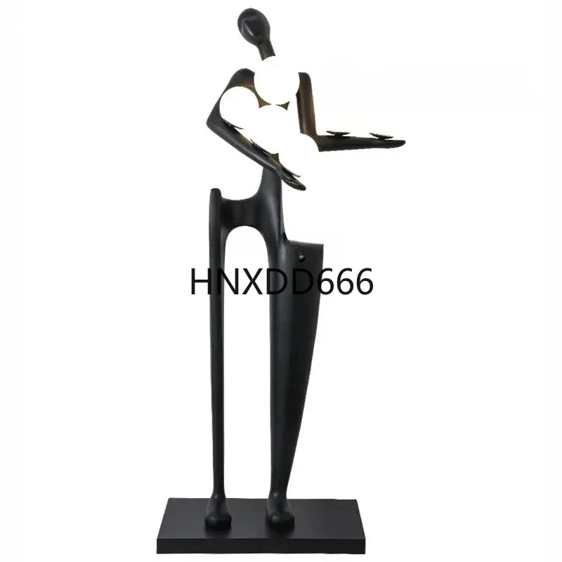 Modern Abstract Figure Sculpture Floor  Living Room Light Luxury FRP Humanoid Art Welcome Floor Big Decorations