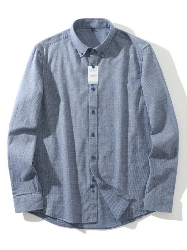 

Warm Cotton Flannel Plaid Long Sve Loose Casual irt Men's Autumn Winter New Sle Full Cotton Brued Thermal Blouse