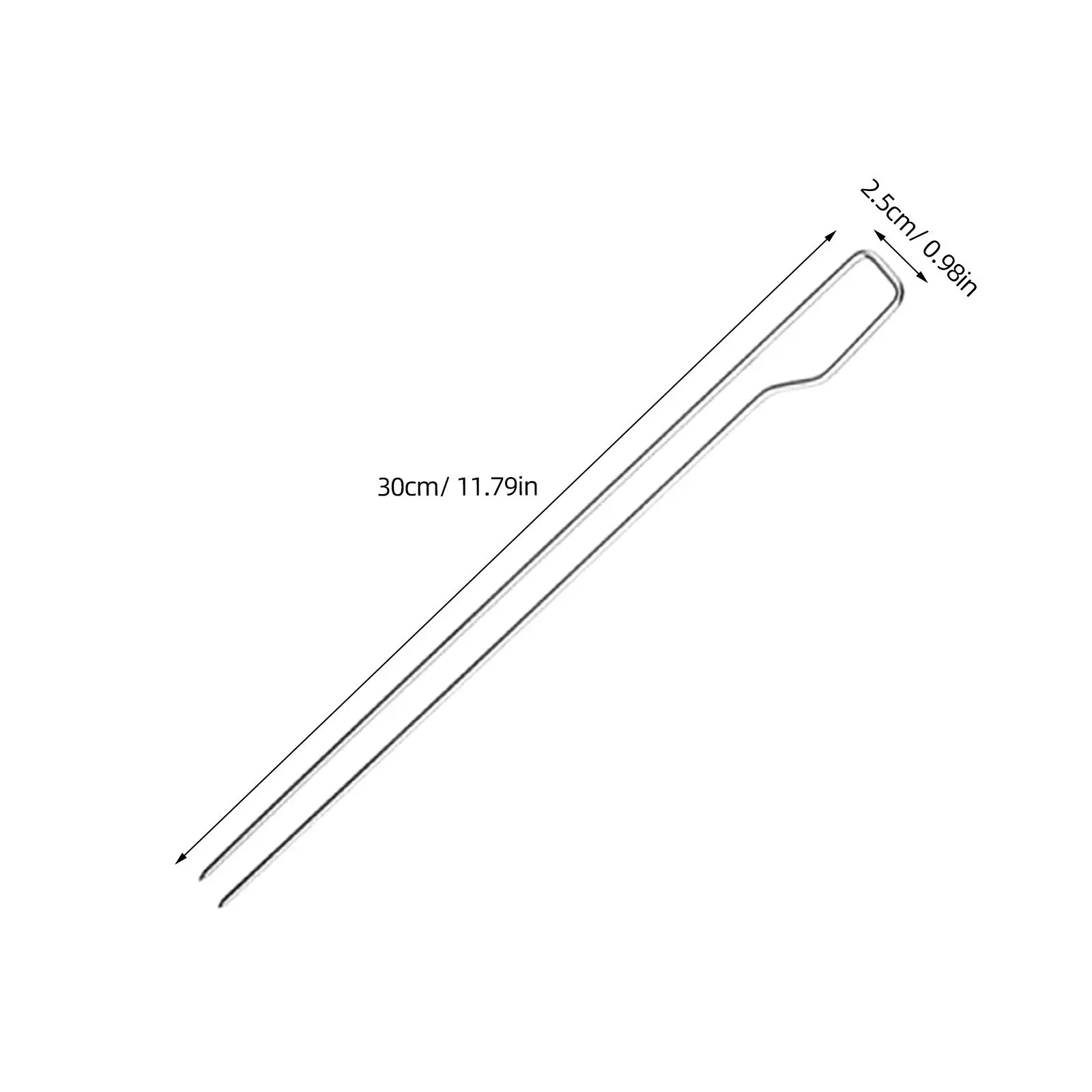 2Pcs Stainless Steel Barbecue Stick Double Prong Rustproof Skewers for Chicken Wings Kebabs Camping Picnic Outdoor Bbq Fork