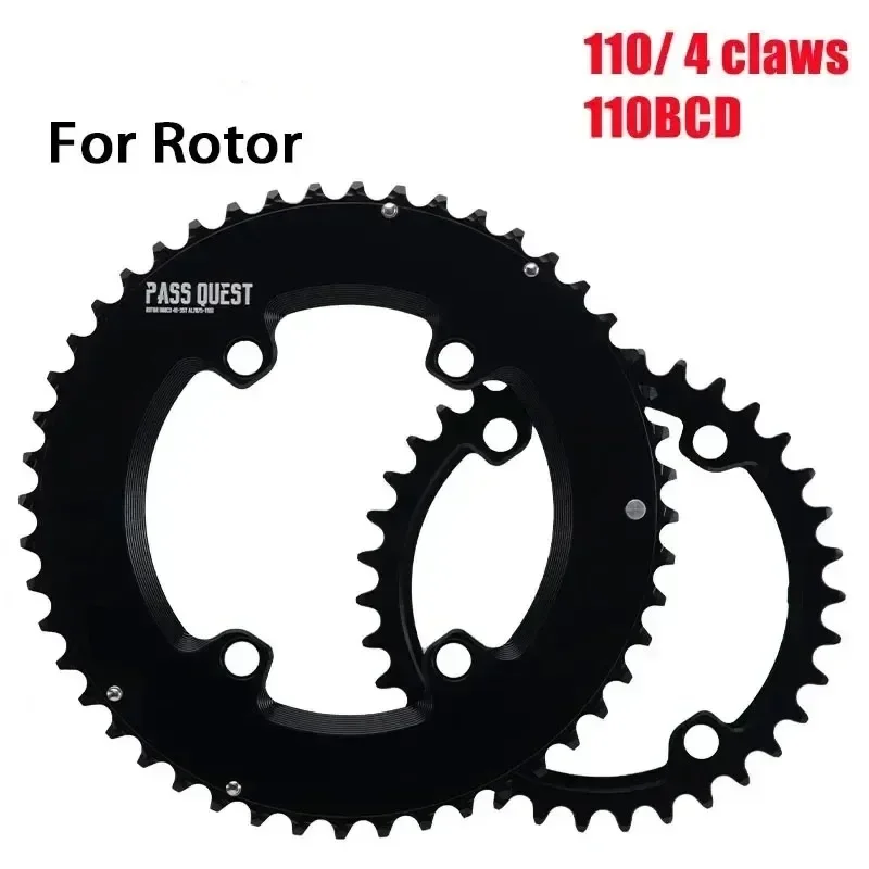 110BCD bike Double Chainring for ROTOR 4 claw crank Support 9/10/11s 46T-33T/48T-35T/50T-34T/52T-36T/53T-39T/54T-40T Chainwheel