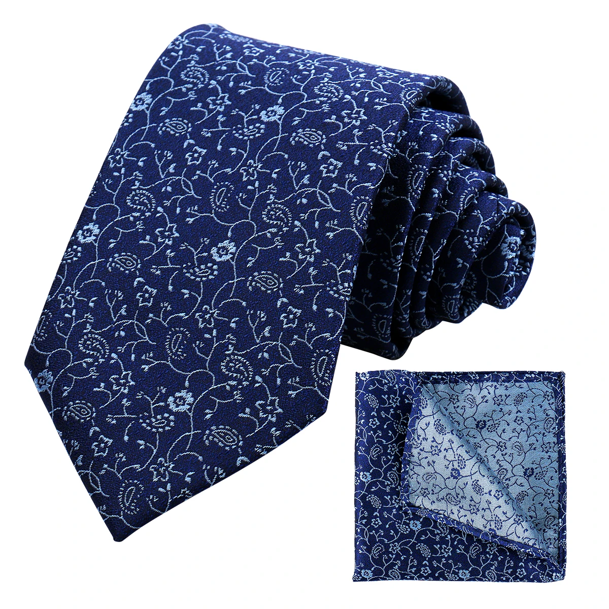 Tie Pocket Square For Men Business Set Necktie Handkerchief Set Jacquard Woven Floral Fashion Paisley Groom Groomsman Gifts