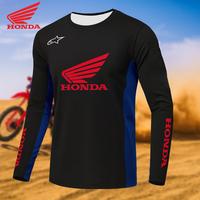 Honda Printed Long Sleeve Jersey For Outdoor Off-Road Motorcycle And Mountain Bike T-Shirt Downhill Extreme Sports
