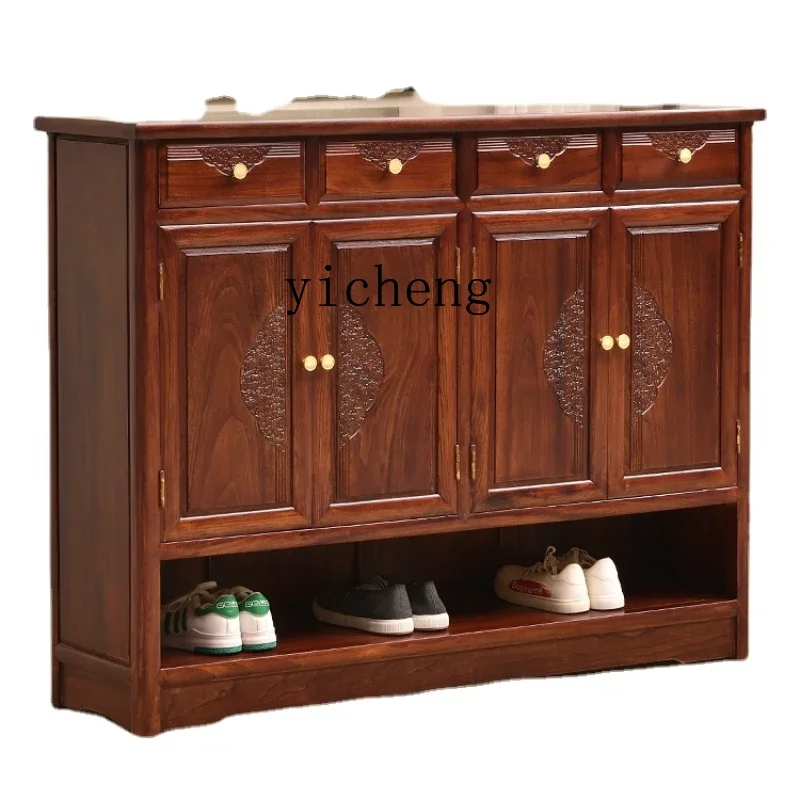 HXL Log Solid Wood Shoe Cabinet Insect-Proof Deodorant Entrance  Home Doorway Two Or Three Four Doors