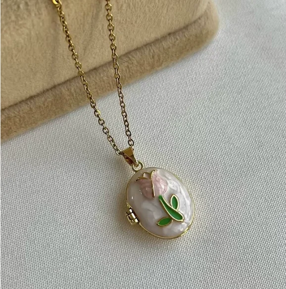 Modny naszyjnik z zawieszką ot – Heart Locket Necklace Photo recenzja i cena